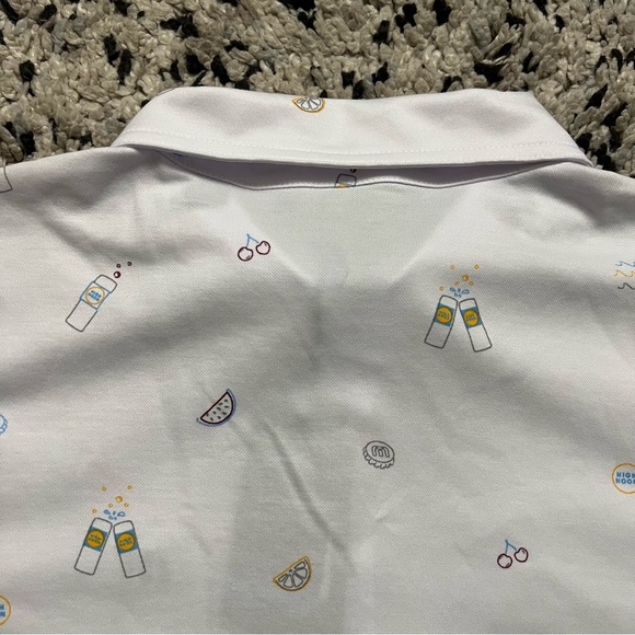 Travis Mathew Golf Keep ‘Em Coming White Polo Shirt High Noon Seltzer Women’s XL - Picture 13 of 14